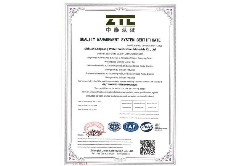四川瀧邦-ISO9001-證書-英文